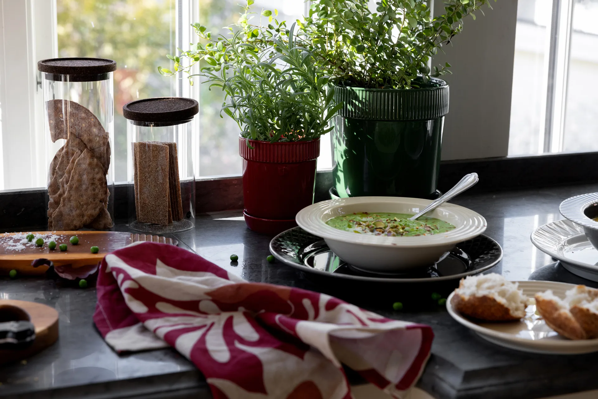 Edith 厨房巾 50x70 cm 两件套装, 酒红色 红色 Sagaform