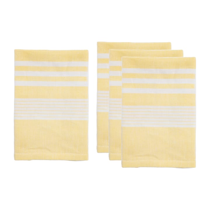 Ella Hamam fabric napkin 四件套装 - 黄色 - Sagaform