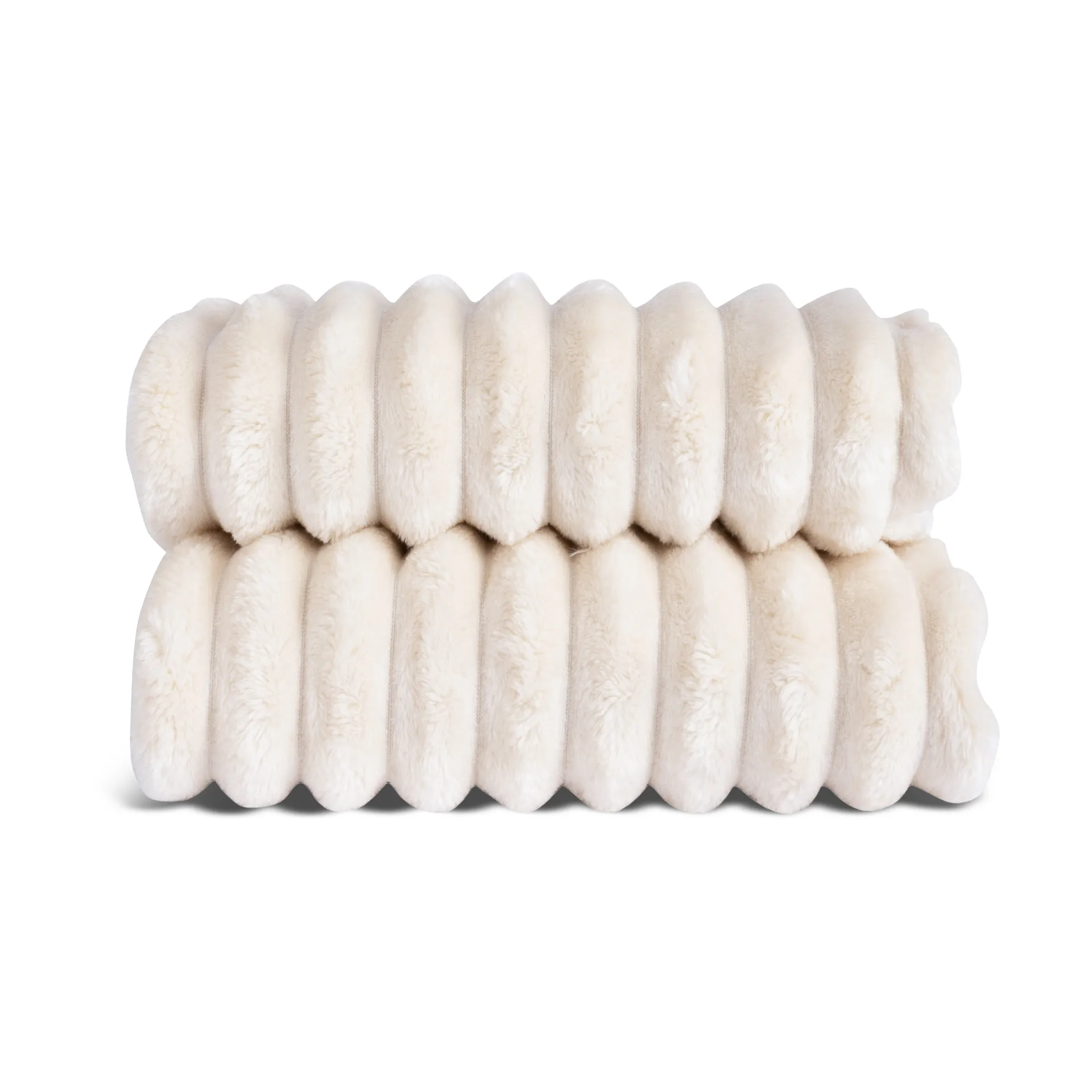 Esther fleece 毯子, 米白色 Sagaform