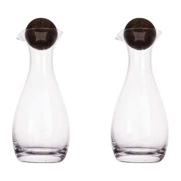 Nature 软木塞油醋瓶 2件装 350ml - 透明_深棕色 - Sagaform