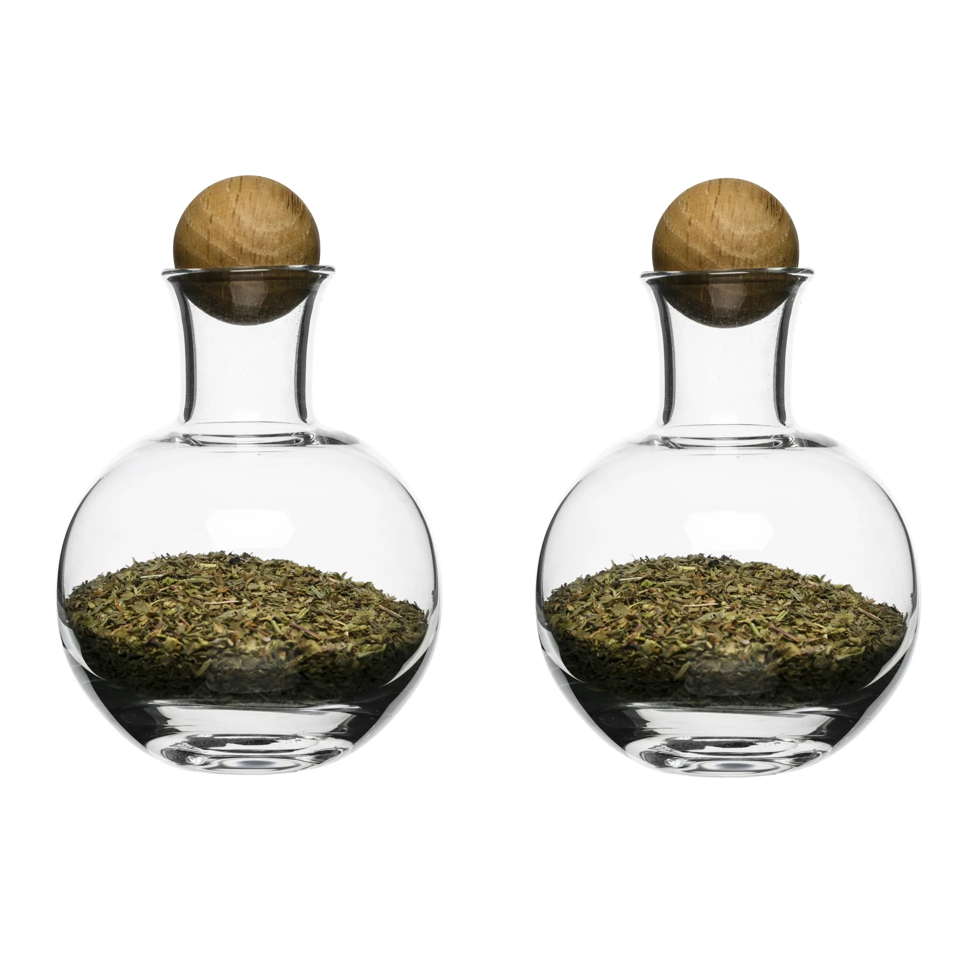 Nature 调味料储存罐  玻璃瓶 套装, 2件套 Sagaform