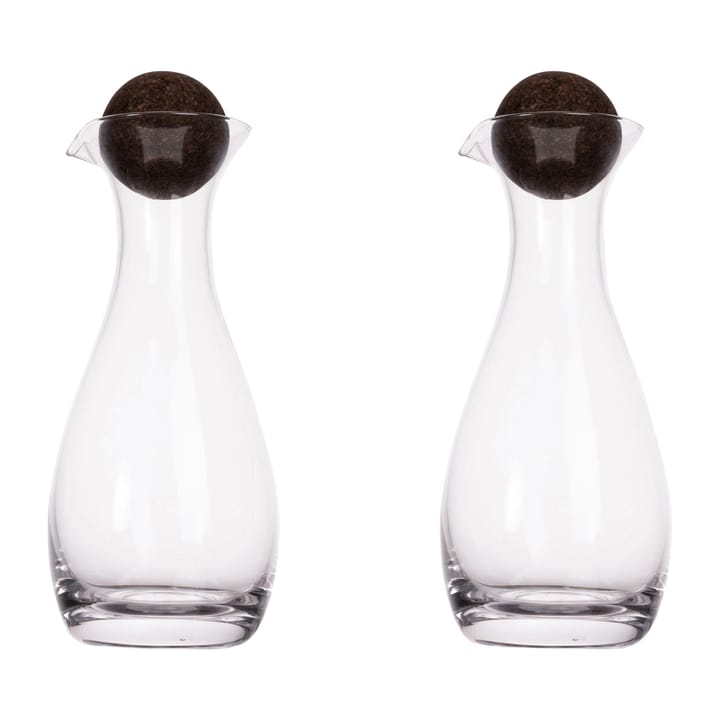 Nature oil/vineger bottle with cork stopper 两件套装 35cl - Clear-dark 棕色 - Sagaform
