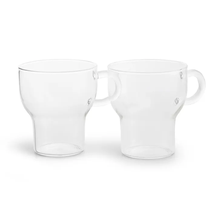 Sagaform 玻璃马克杯 250ml 2个装 - 透明 - Sagaform