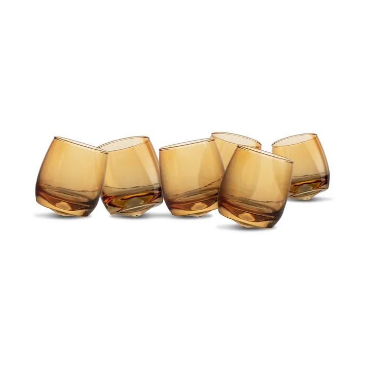 Sagaform 圆底直杯300ml 6件装 - 琥珀色 - Sagaform