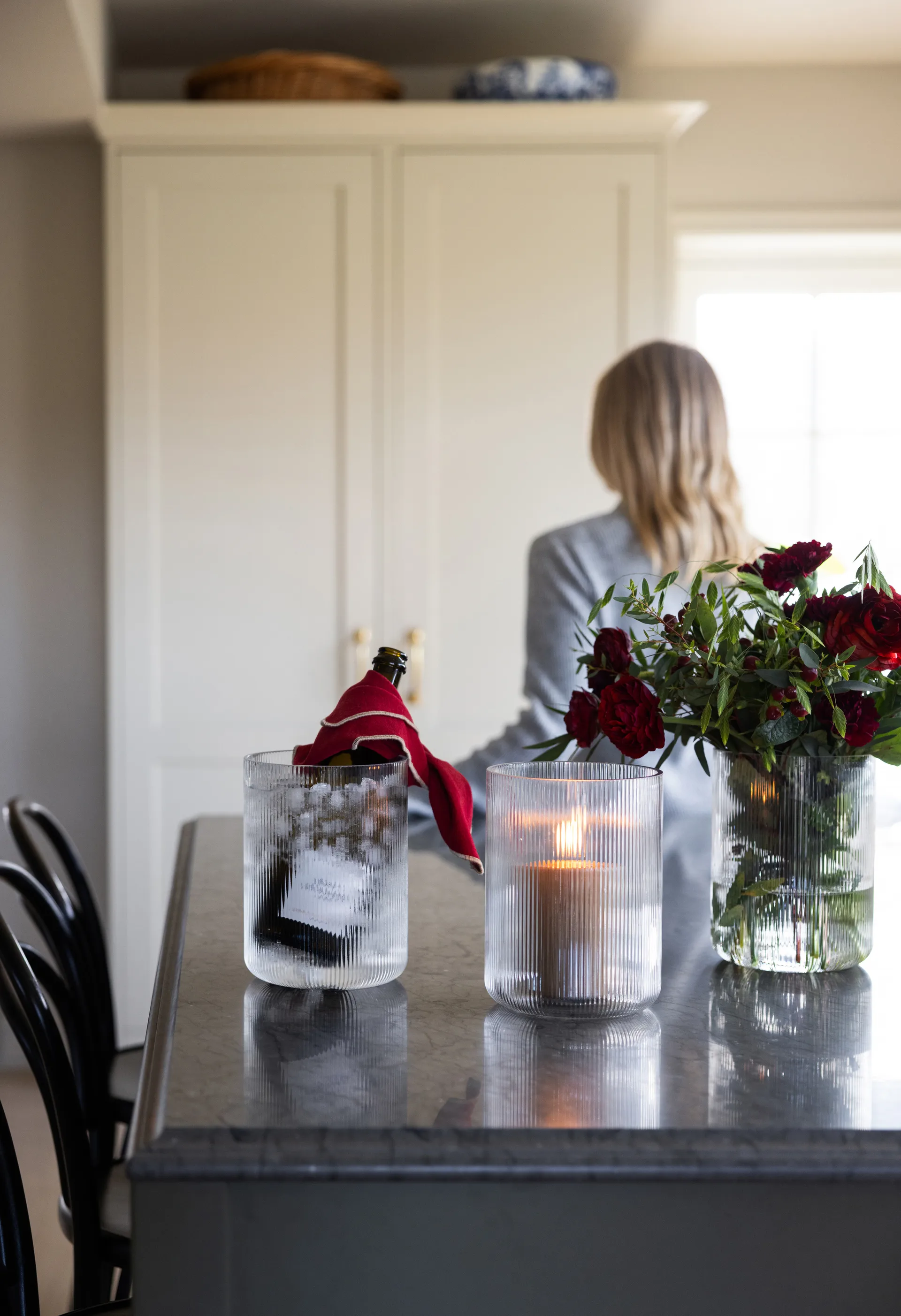 Sagaform Blanka 花瓶/香槟红酒冰桶/冷酒器 Ø15x20 cm, 透明 Sagaform