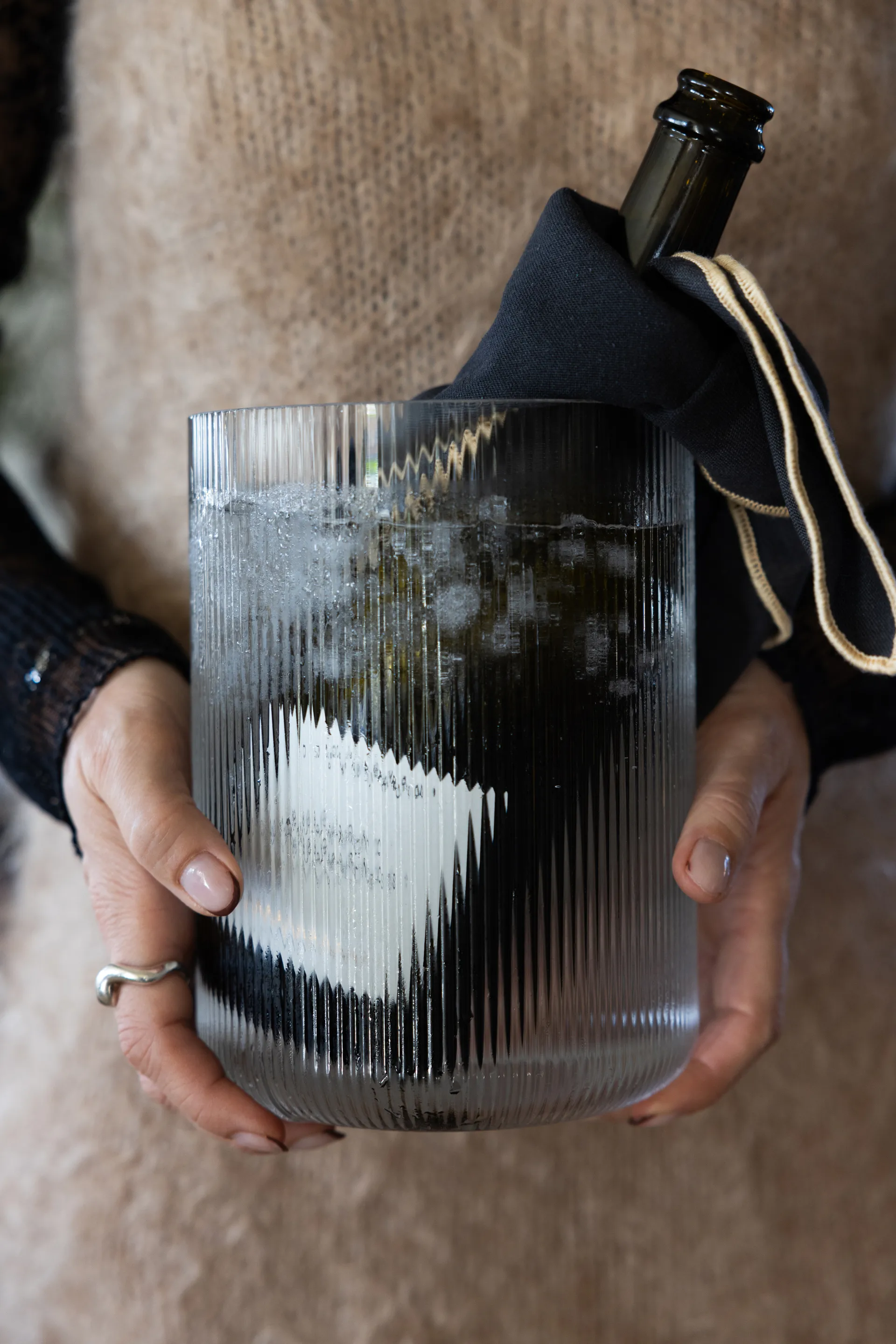 Sagaform Blanka 花瓶/香槟红酒冰桶/冷酒器 Ø15x20 cm, 透明 Sagaform