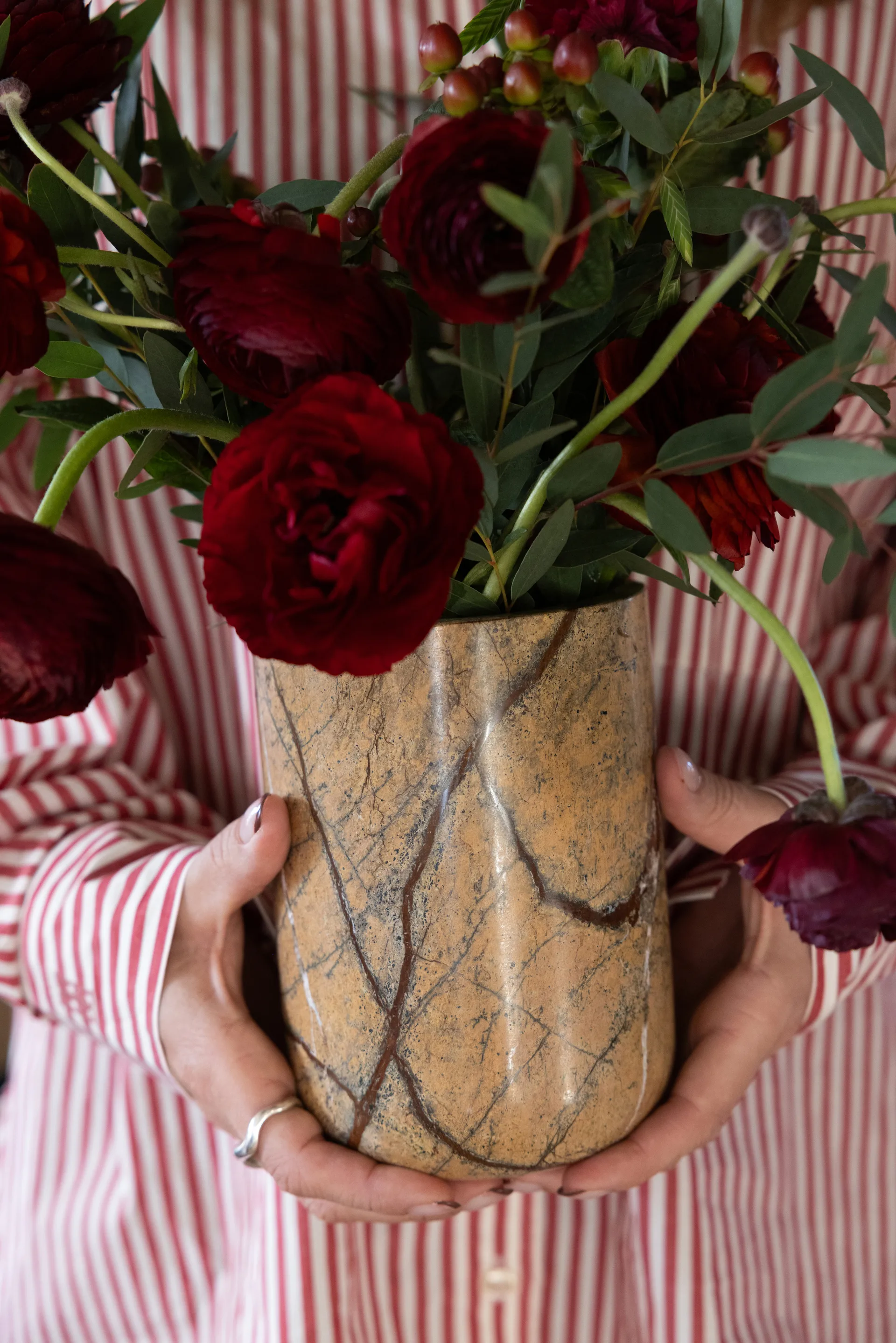 Stone 香槟红酒冰桶/冷酒器 Ø12.5 cm, 棕色森林大理石 Sagaform