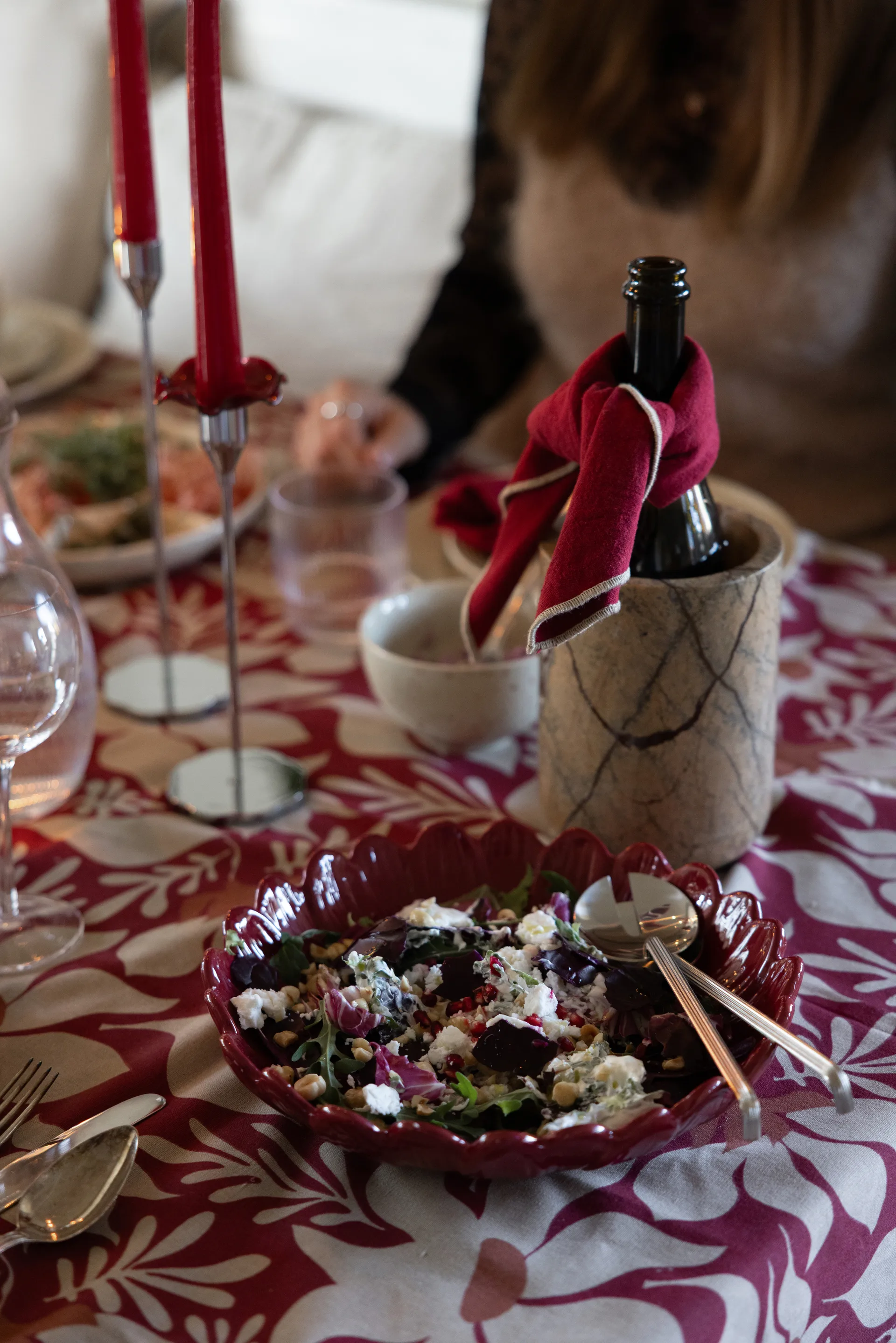 Stone 香槟红酒冰桶/冷酒器 Ø12.5 cm, 棕色森林大理石 Sagaform