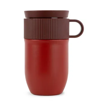 Ted 车载保温马克杯28cm - 酒红色 - Sagaform