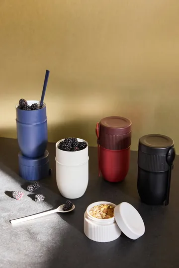 Ted 保温酸奶杯（附勺） - 米色 Pantone Warm gray 3C，320ml - Sagaform