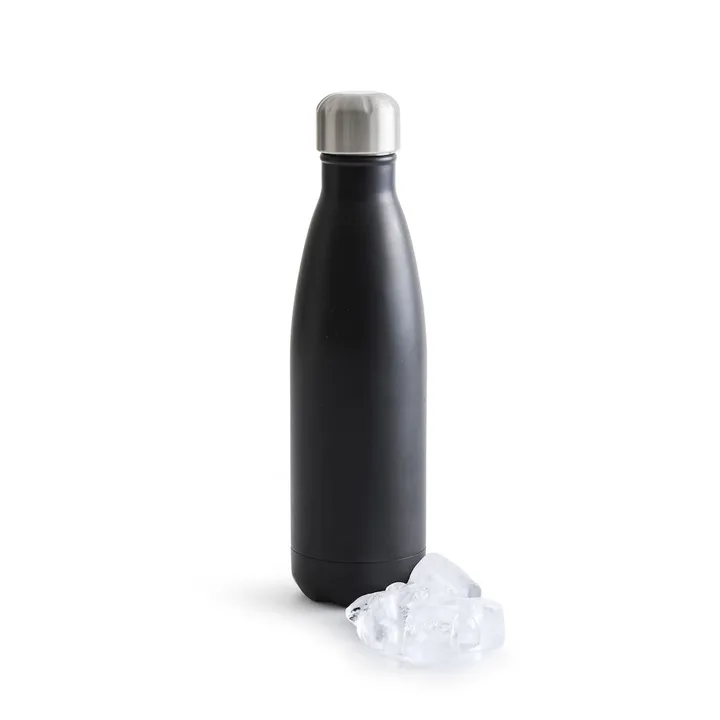 To Go 钢制水瓶500ml - 黑色 - Sagaform