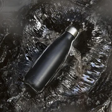 To Go 钢制水瓶500ml - 黑色 - Sagaform