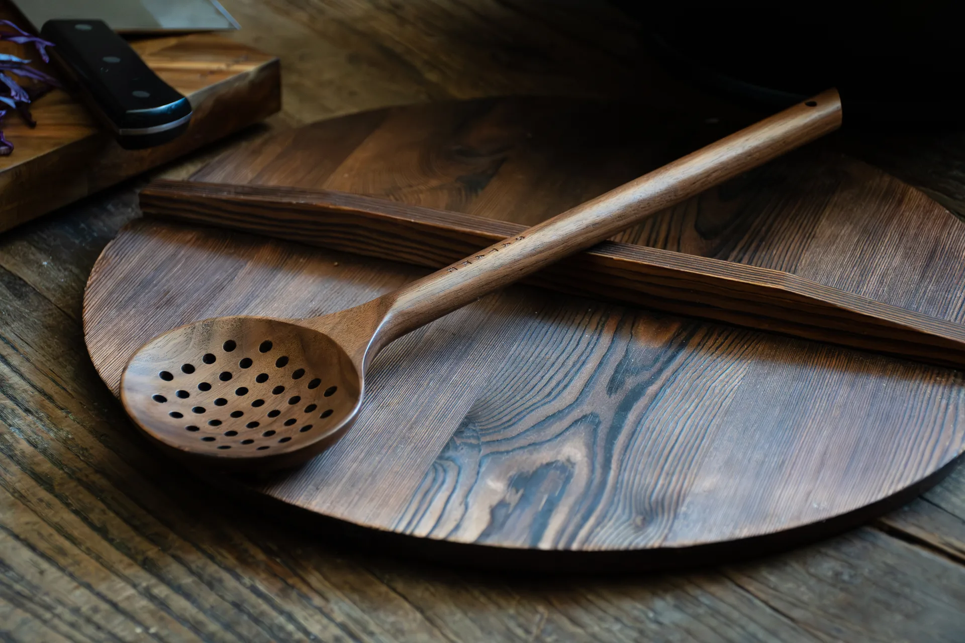 Satake 漏勺33.5cm, 胡桃木 Satake