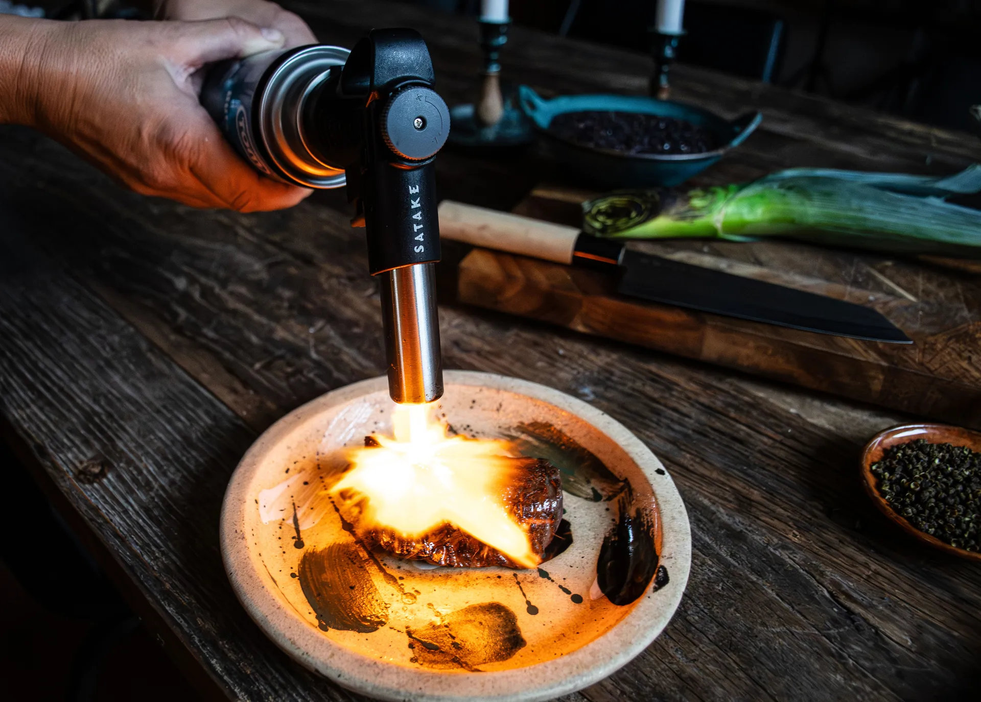 Satake burner nozzle for gas bottle, 黑色 Satake