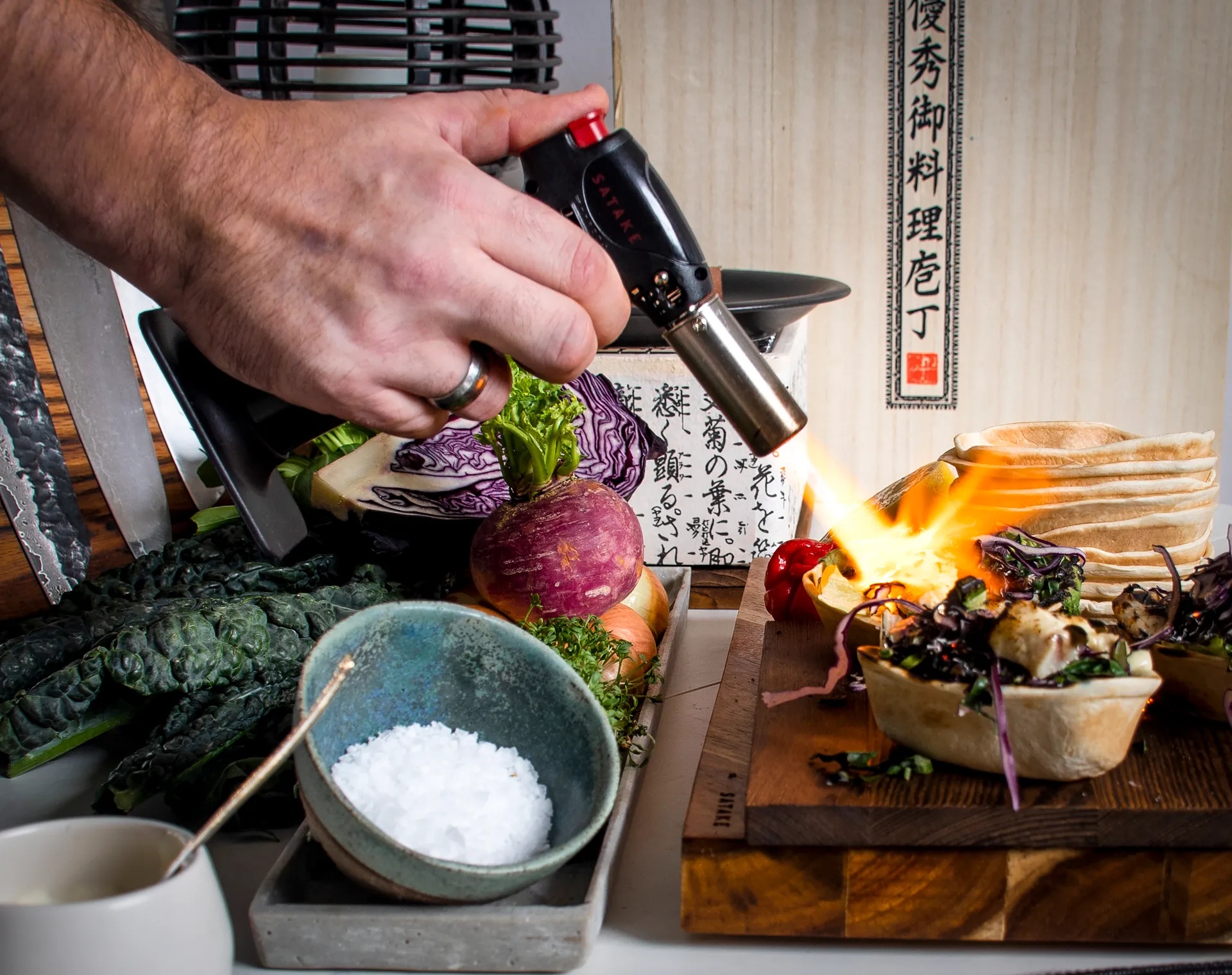 Satake Flame King ktichen gas torch, 黑色 Satake