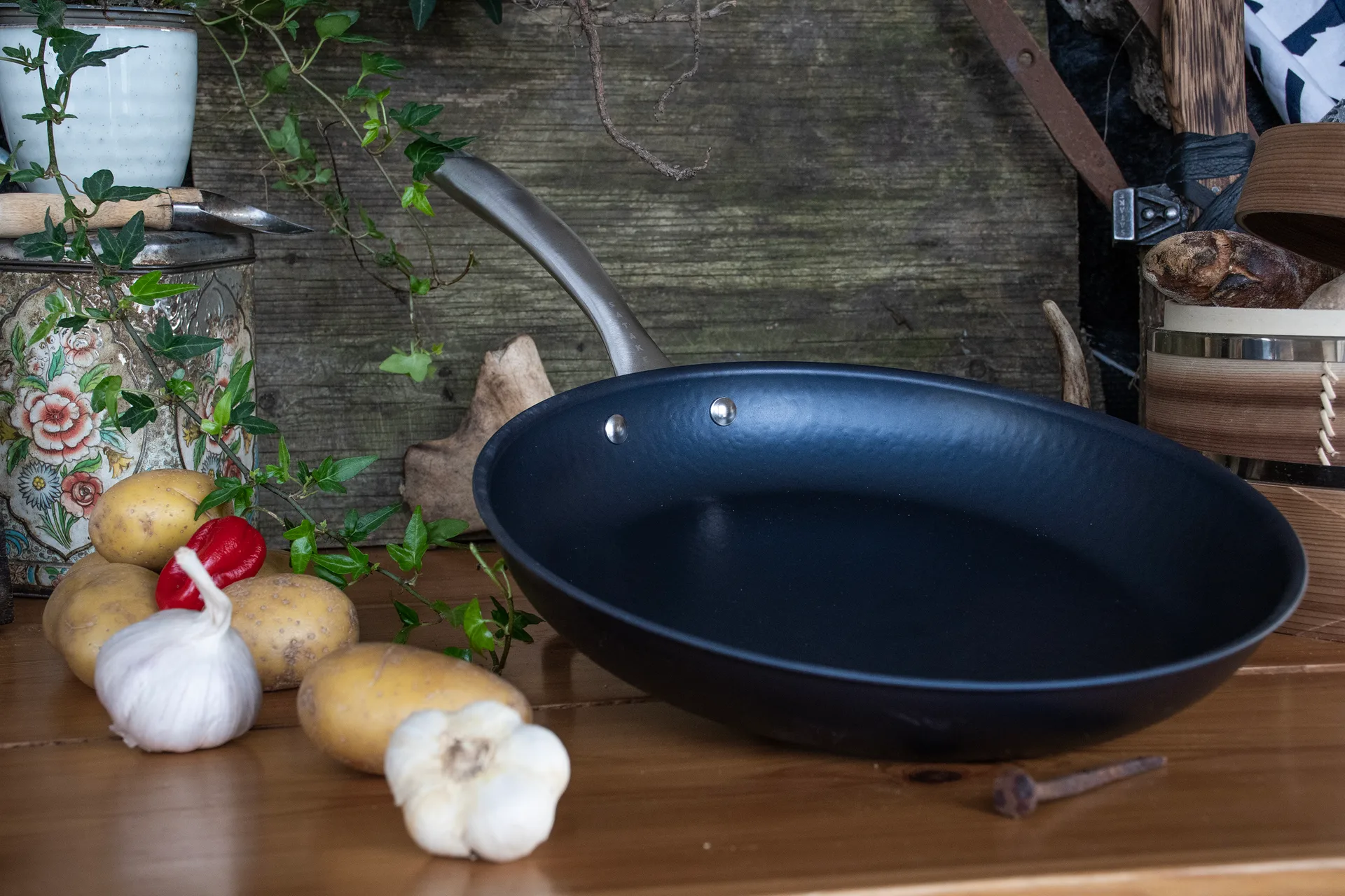 Satake 煎锅/炒锅 in carbon steel, 28cm Satake