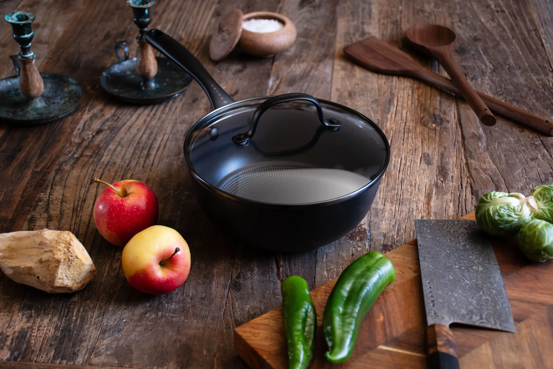 Satake sauté saucepan with glass lid 2-pieces, 2L Satake