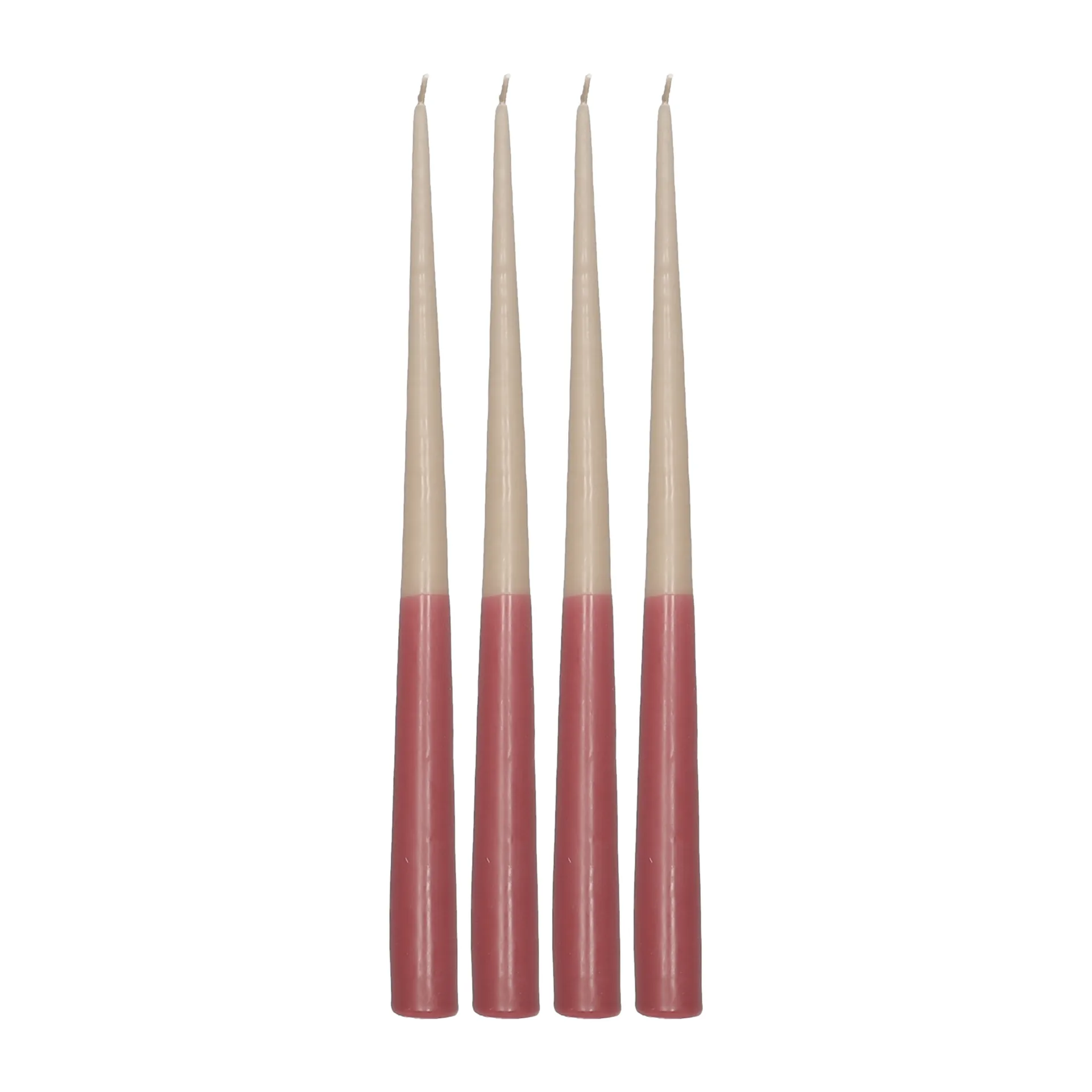 Affinity 双色长蜡烛 4 pack 32 cm, 米色-红色 Scandi Essentials