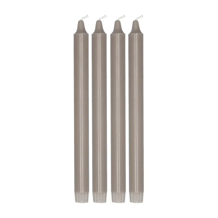 Ambiance 锥形蜡烛4件装27cm - 灰褐色（Taupe） - Scandi Essentials