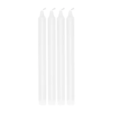 Ambiance 锥形蜡烛4件装27cm - 白色 - Scandi Essentials