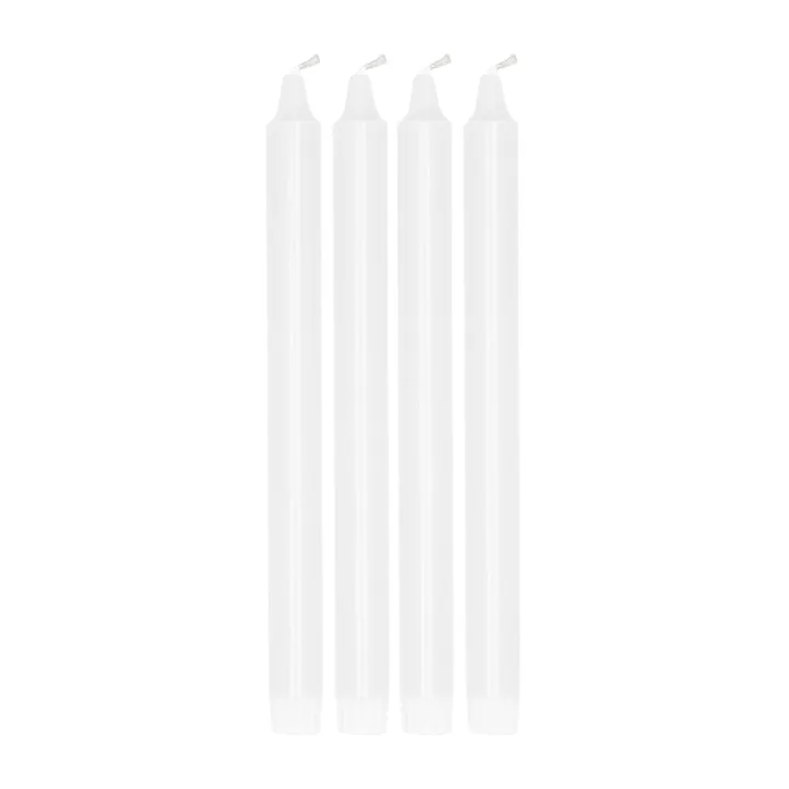 Ambiance 锥形蜡烛4件装27cm - 白色 - Scandi Essentials