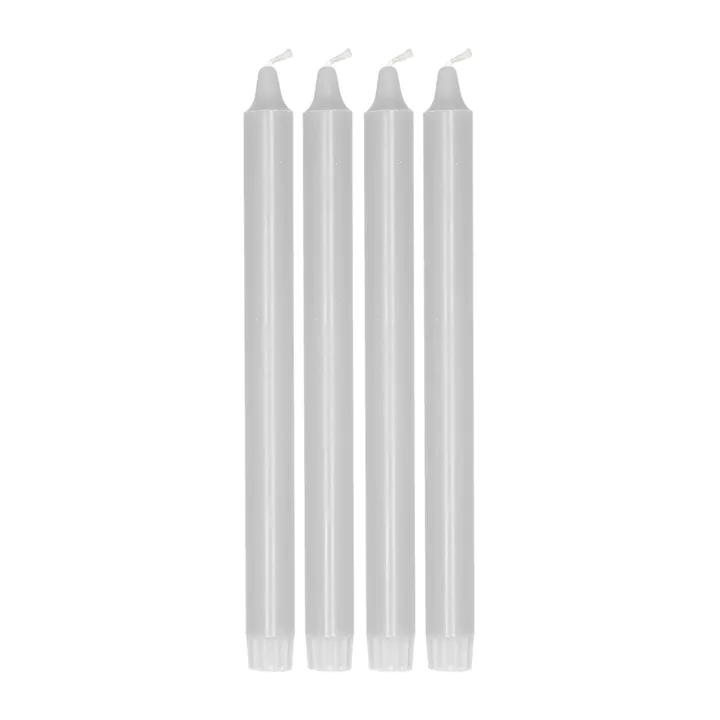 Ambiance 锥形蜡烛4件装27cm - 冰灰色 - Scandi Essentials