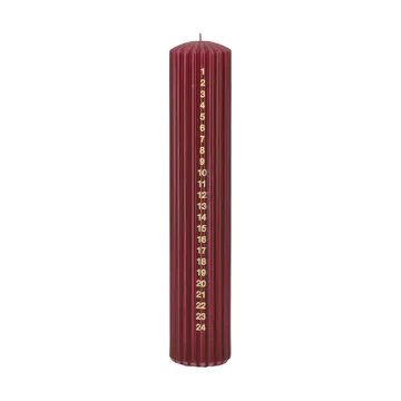 Awaiting 日历蜡烛 - 深酒红色，25cm - Scandi Essentials