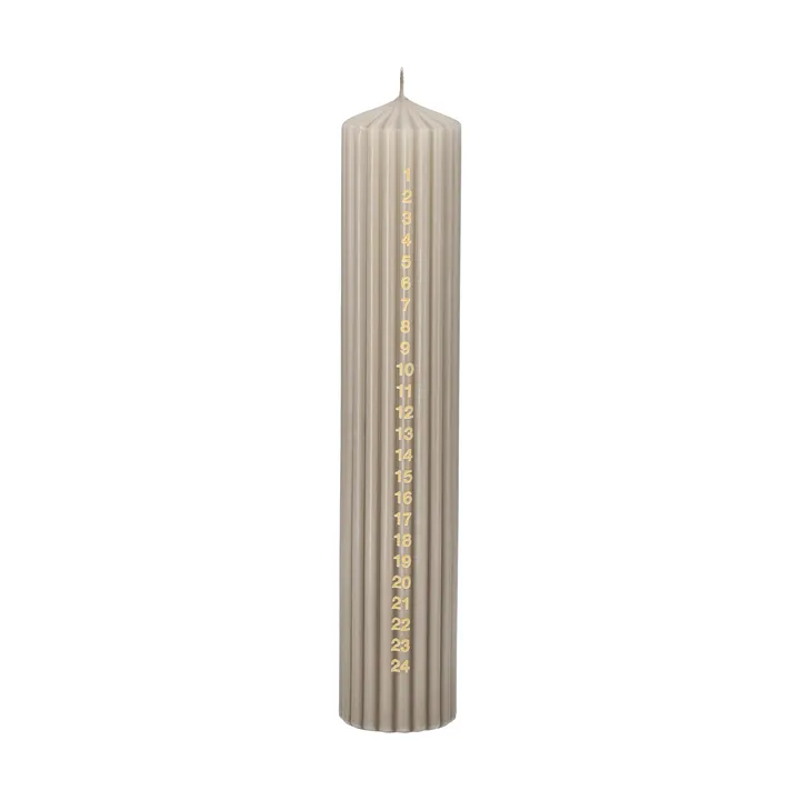 Awaiting 日历蜡烛 - 亚麻，25cm - Scandi Essentials