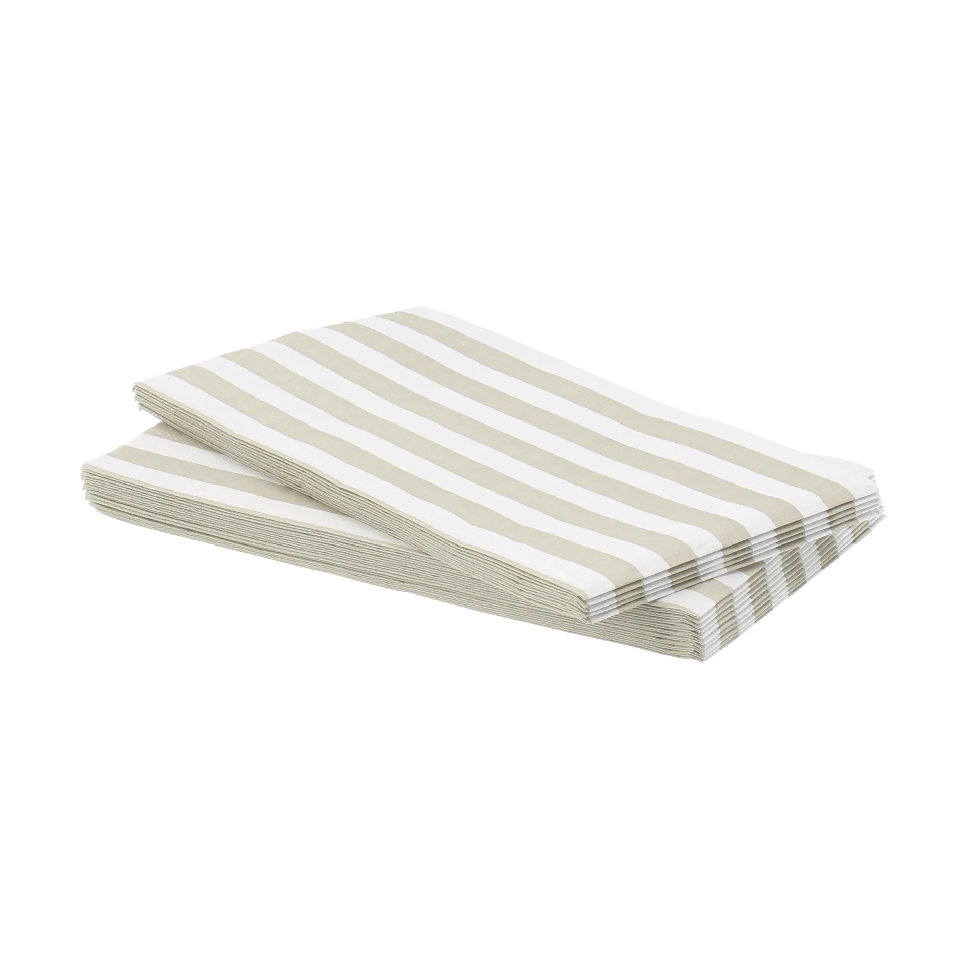 Bold Stripe粗条纹图案纸质餐巾纸, 白米色_15件装_33x40cm Scandi Essentials