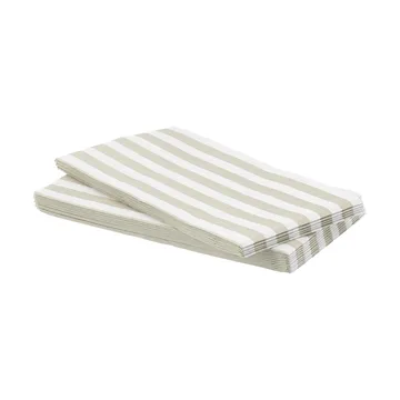 Bold Stripe粗条纹图案纸质餐巾纸 - 白米色_15件装_33x40cm - Scandi Essentials