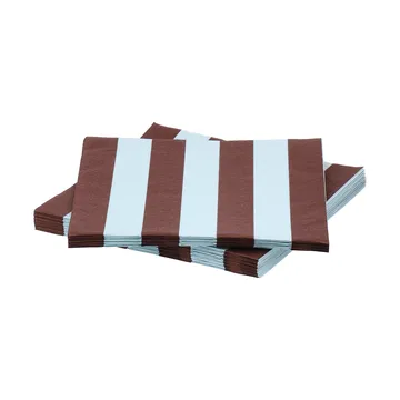 Bold Stripe粗条纹图案纸质餐巾纸 - 酒红蓝色_20件装_33x33cm - Scandi Essentials