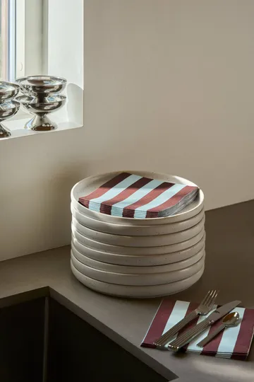 Bold Stripe粗条纹图案纸质餐巾纸 - 酒红蓝色_20件装_33x33cm - Scandi Essentials