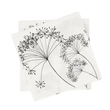 Botanical植物图案纸质餐巾纸 - 白黑色_20件装_33x33cm - Scandi Essentials