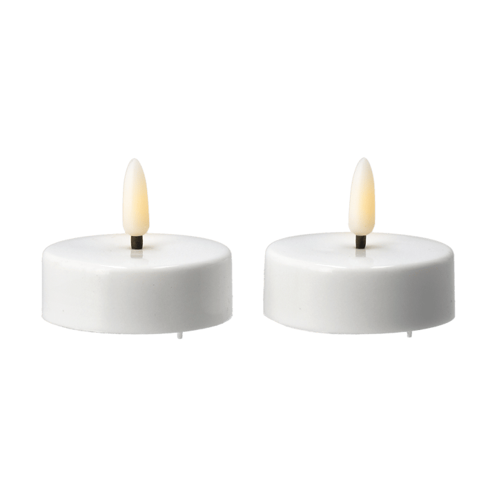 Bright LED tealight Ø5.8 cm 两件套装 - 白色 - Scandi Essentials