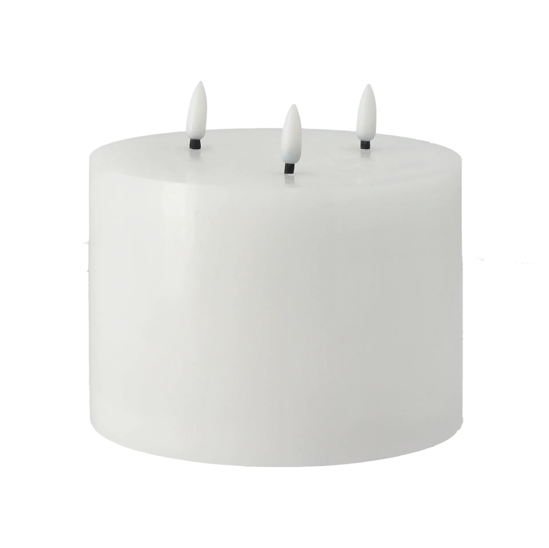 Bright Melt LED方块蜡烛 3灯芯13cm, 白色 Scandi Essentials