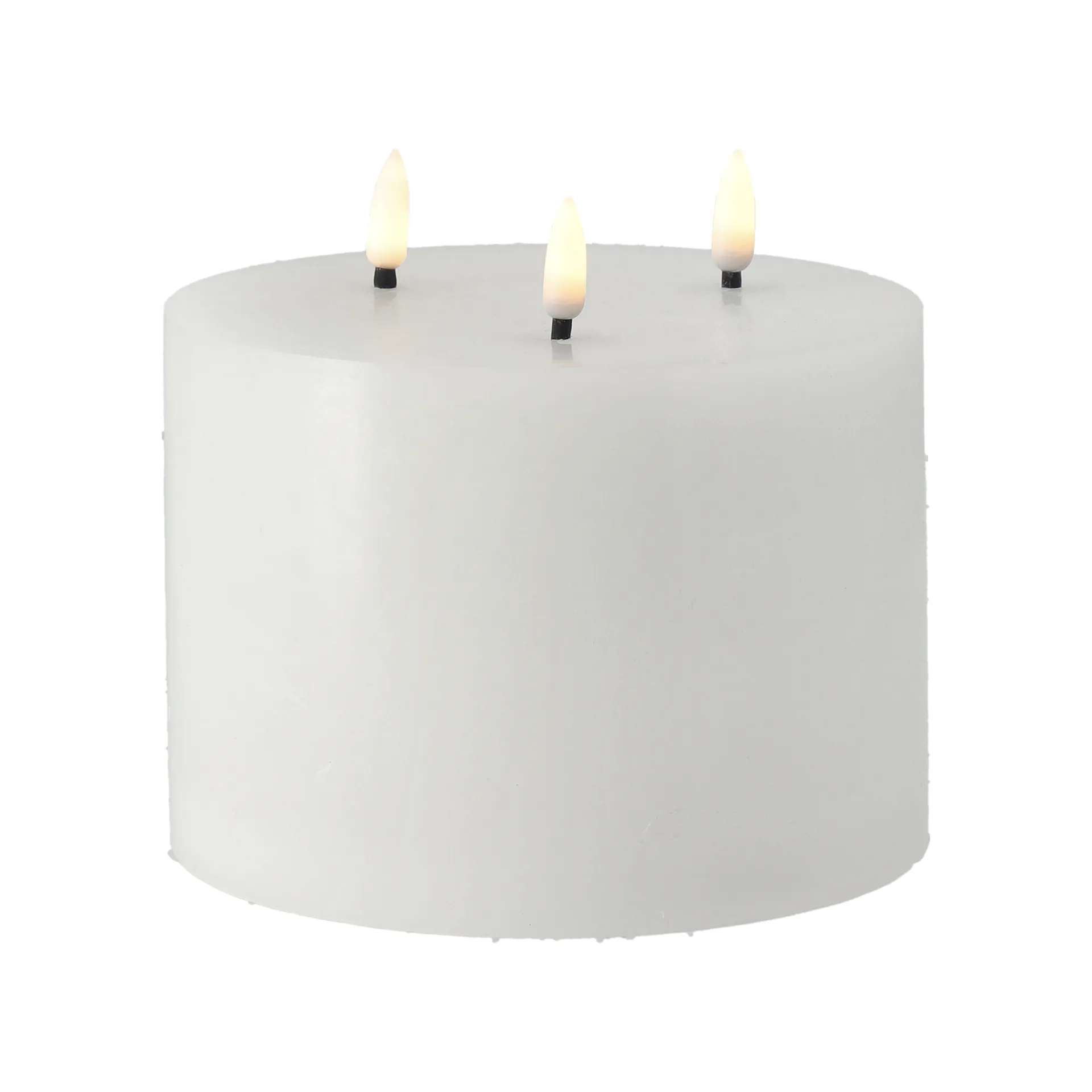 Bright Melt LED方块蜡烛 3灯芯13cm, 白色 Scandi Essentials