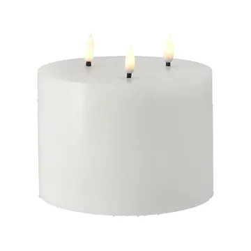 Bright Melt LED方块蜡烛 3灯芯13cm - 白色 - Scandi Essentials