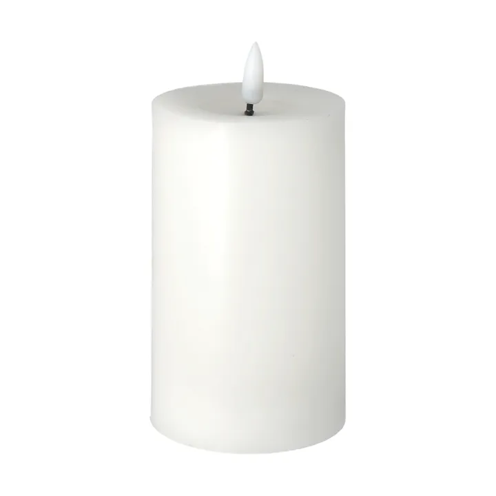 Bright Melt方块蜡烛15cm - 白色 - Scandi Essentials