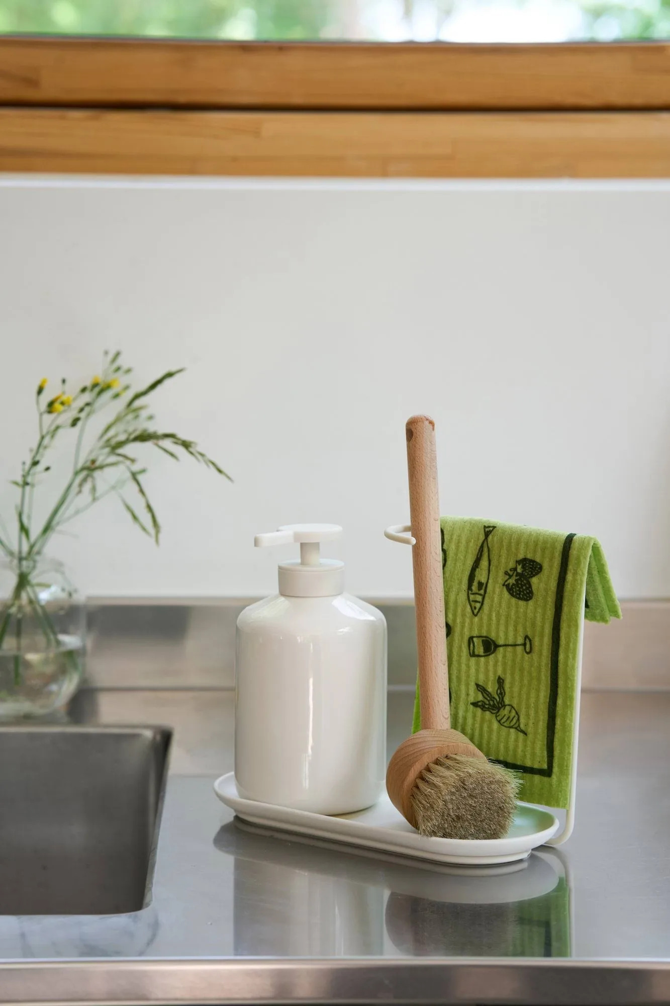 Daily印花图案厨房洗碗布抹布, 绿色_3件装 Scandi Essentials