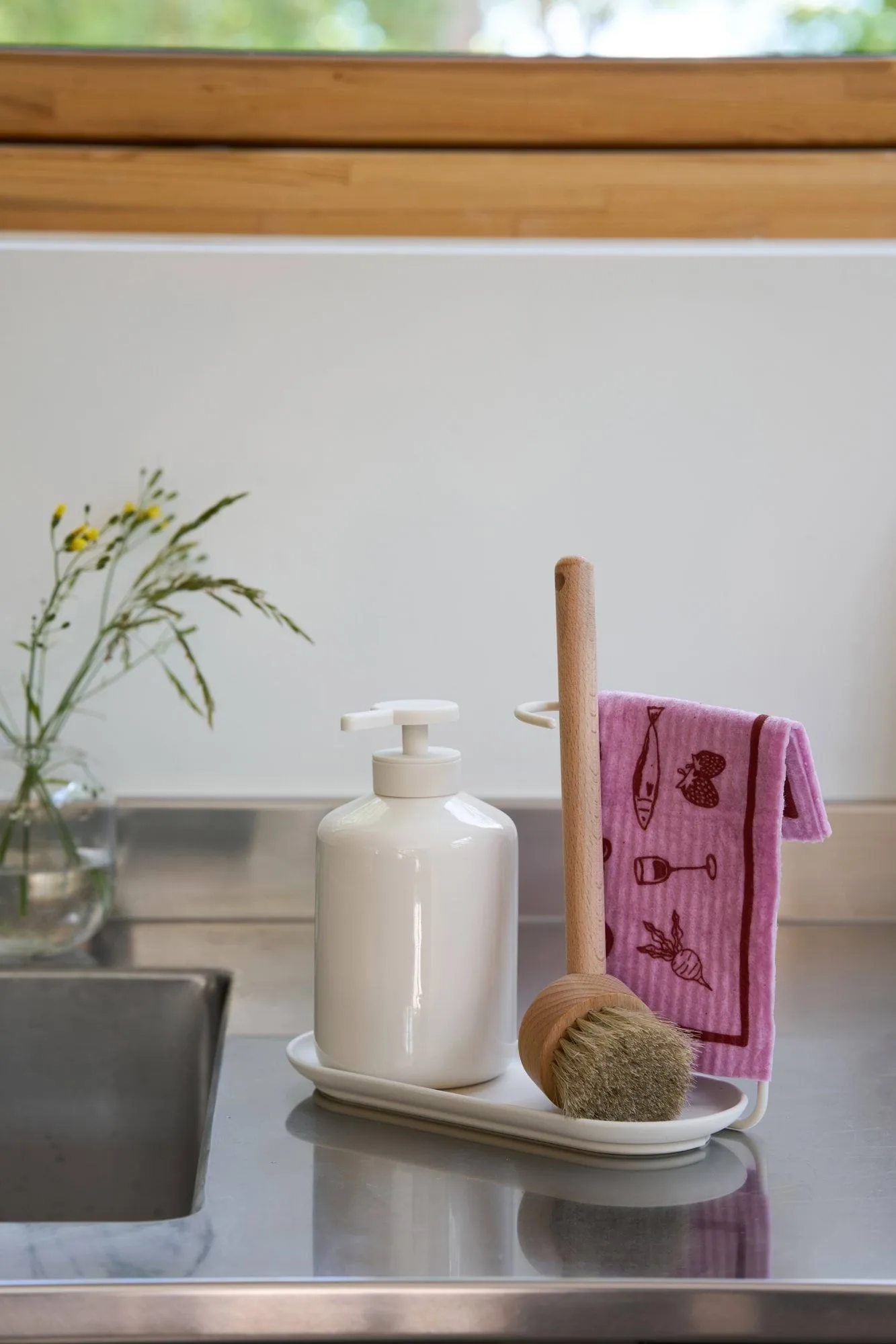Daily印花图案厨房洗碗布抹布, 粉色_3件装 Scandi Essentials