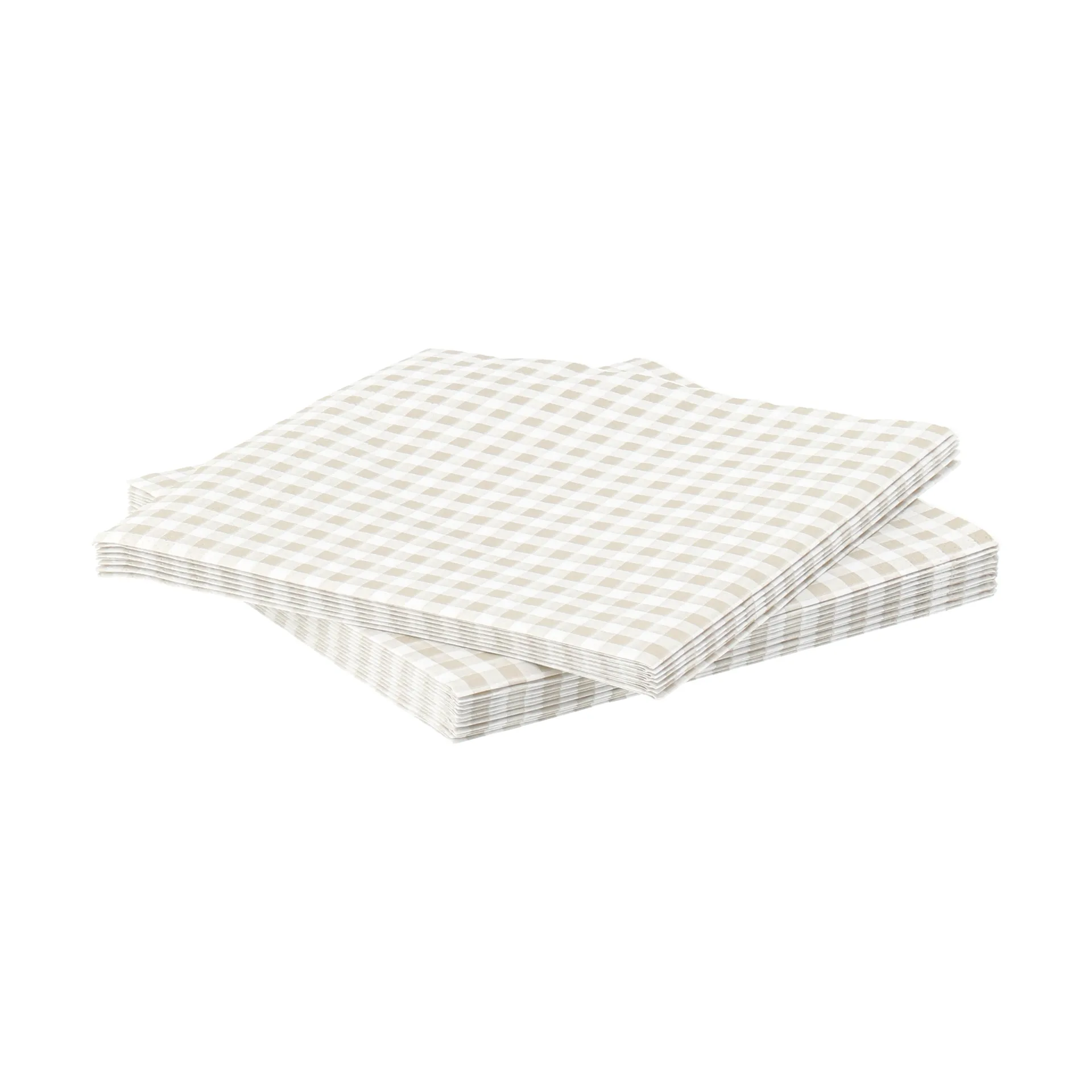 Fine grid格纹图案纸质餐巾纸, 白米色_20件装_33x33cm Scandi Essentials