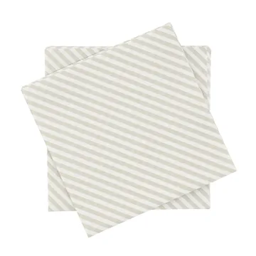 Fine stripe条纹图案纸质餐巾纸 - 白米色_20件装_33x33cm - Scandi Essentials