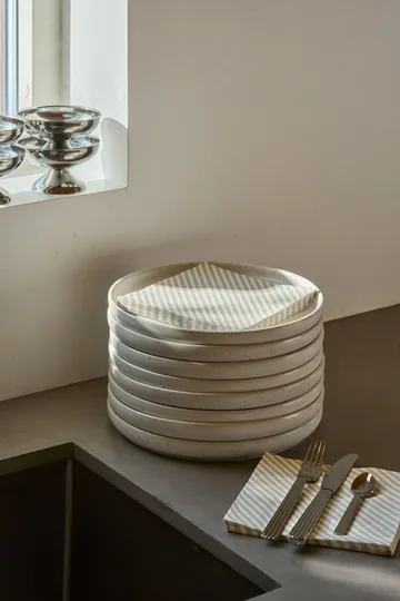 Fine stripe条纹图案纸质餐巾纸 - 白米色_20件装_33x33cm - Scandi Essentials