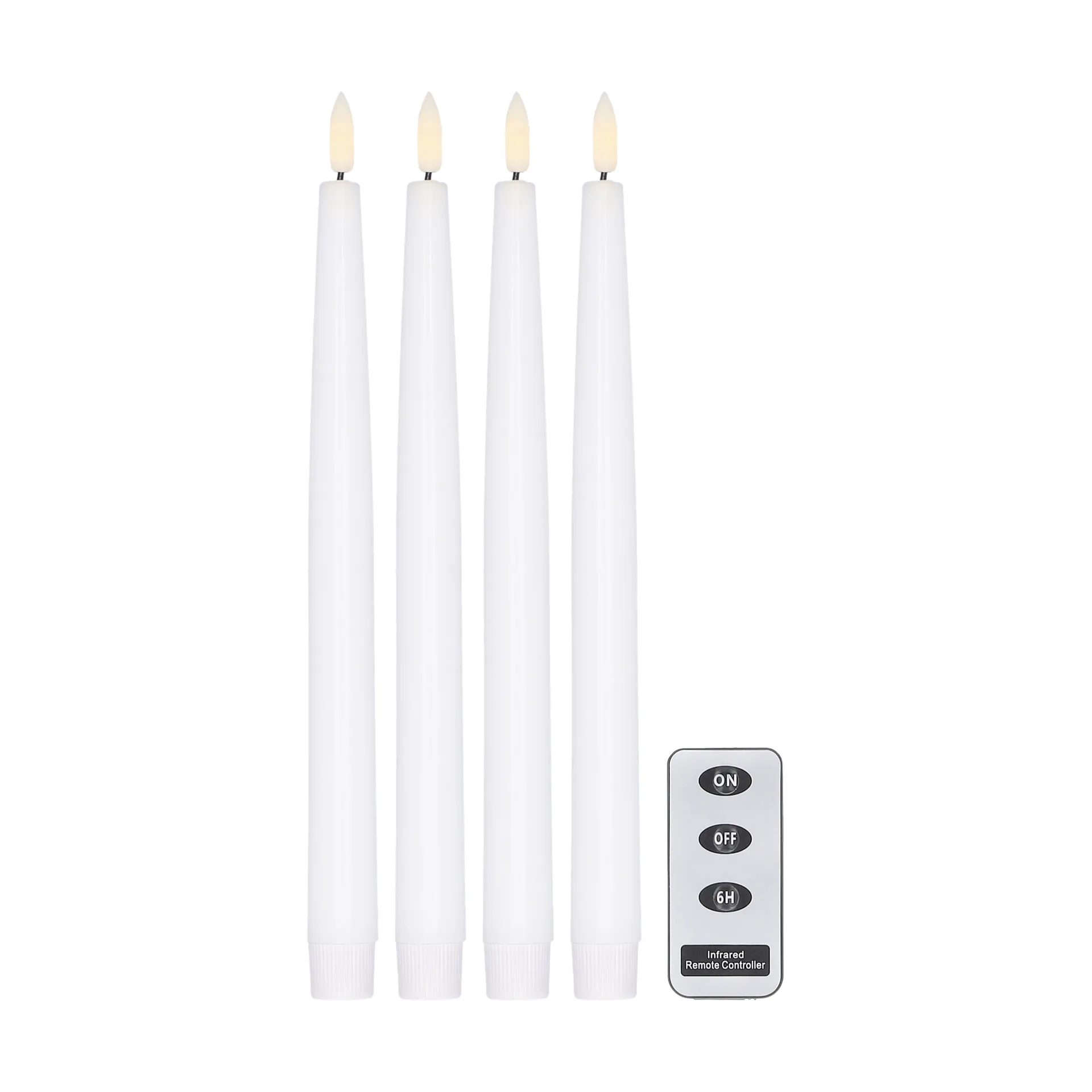 明亮LED蜡烛28.5cm4件装带遥控器, 白色 Scandi Essentials
