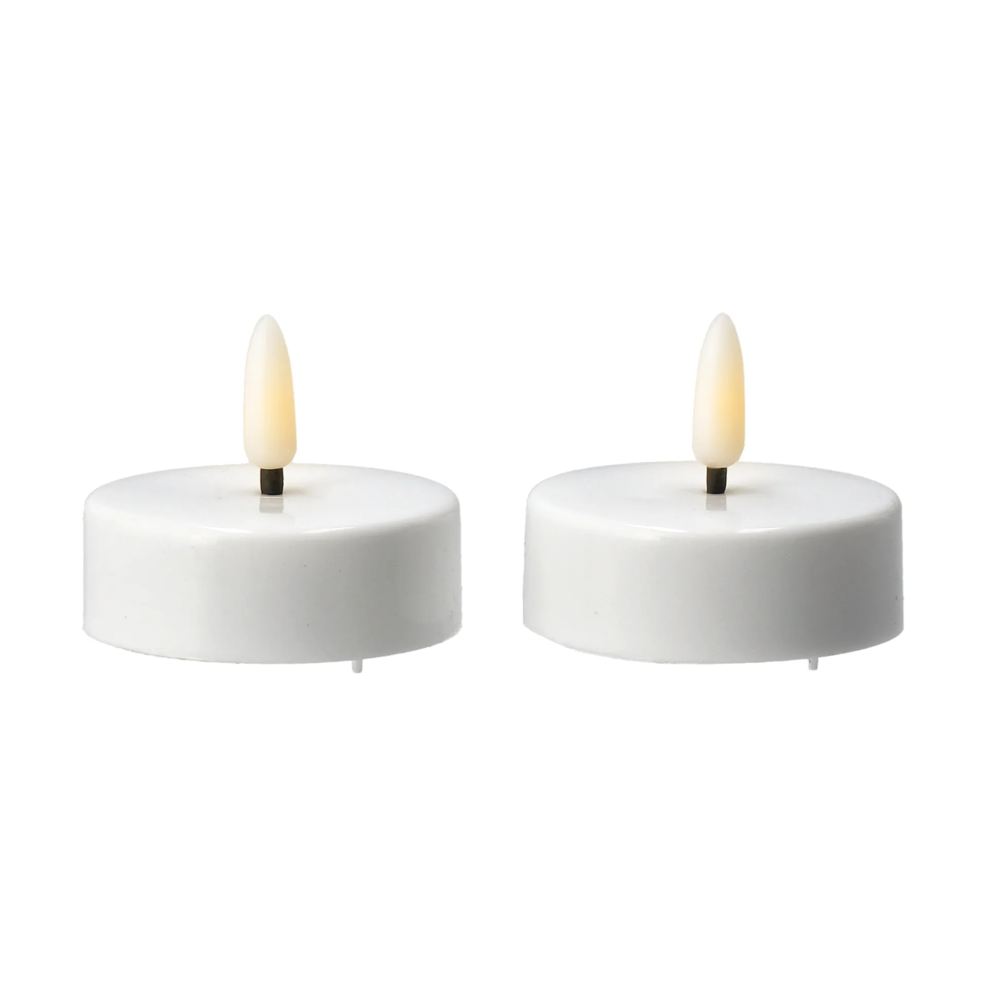 明亮LED茶蜡Ø5.8cm 2件装, 白色 Scandi Essentials