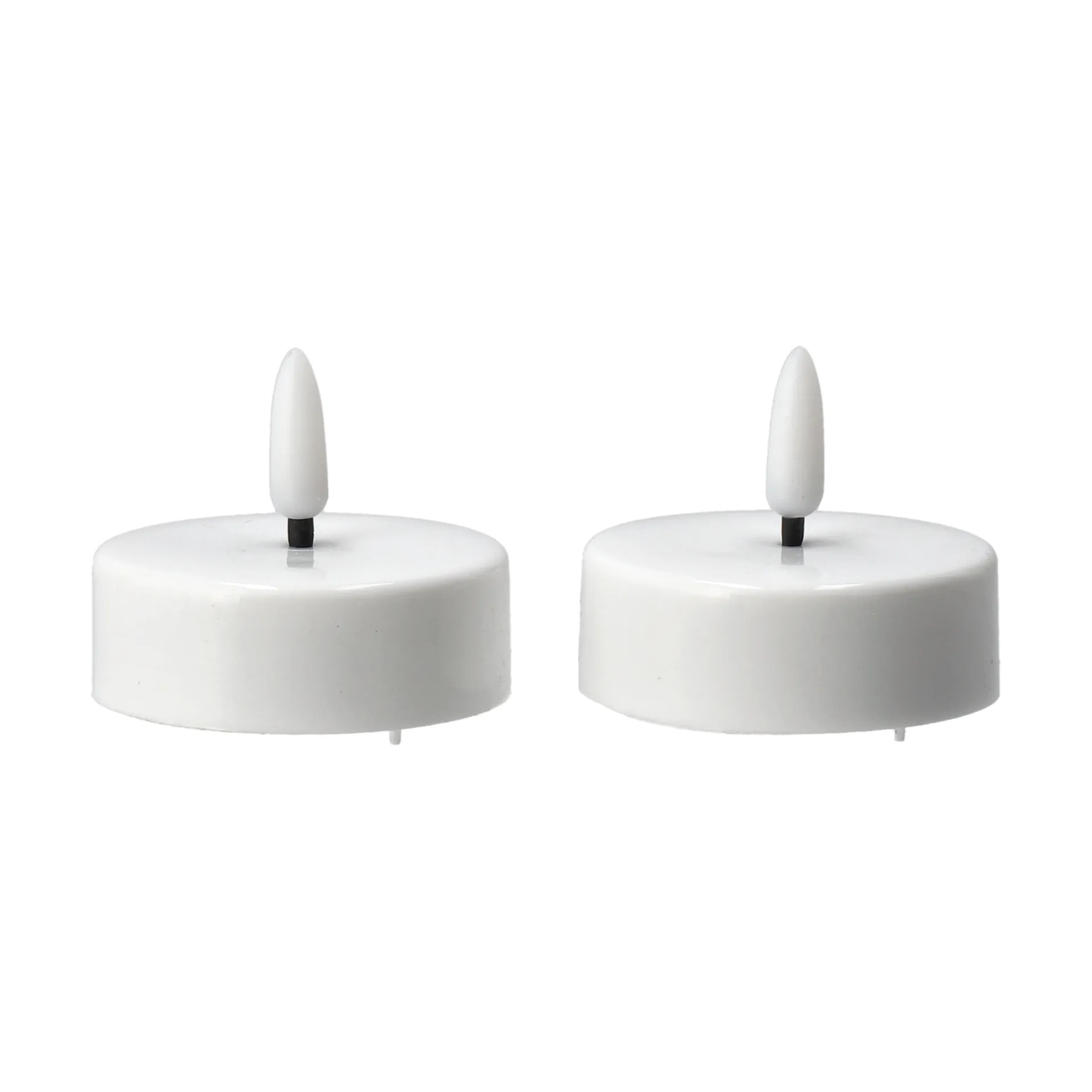明亮LED茶蜡Ø5.8cm 2件装, 白色 Scandi Essentials