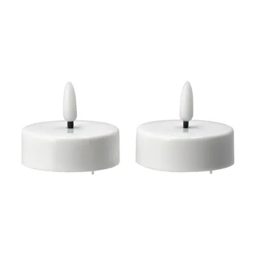 明亮LED茶蜡Ø5.8cm 2件装 - 白色 - Scandi Essentials