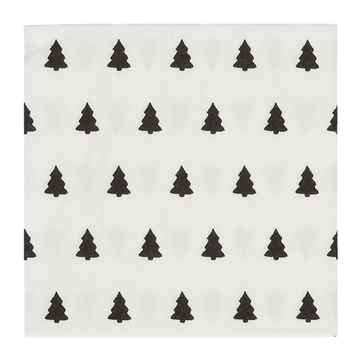 Linen trees 餐巾 33x33 cm 20-pack - black-white - Scandi Essentials