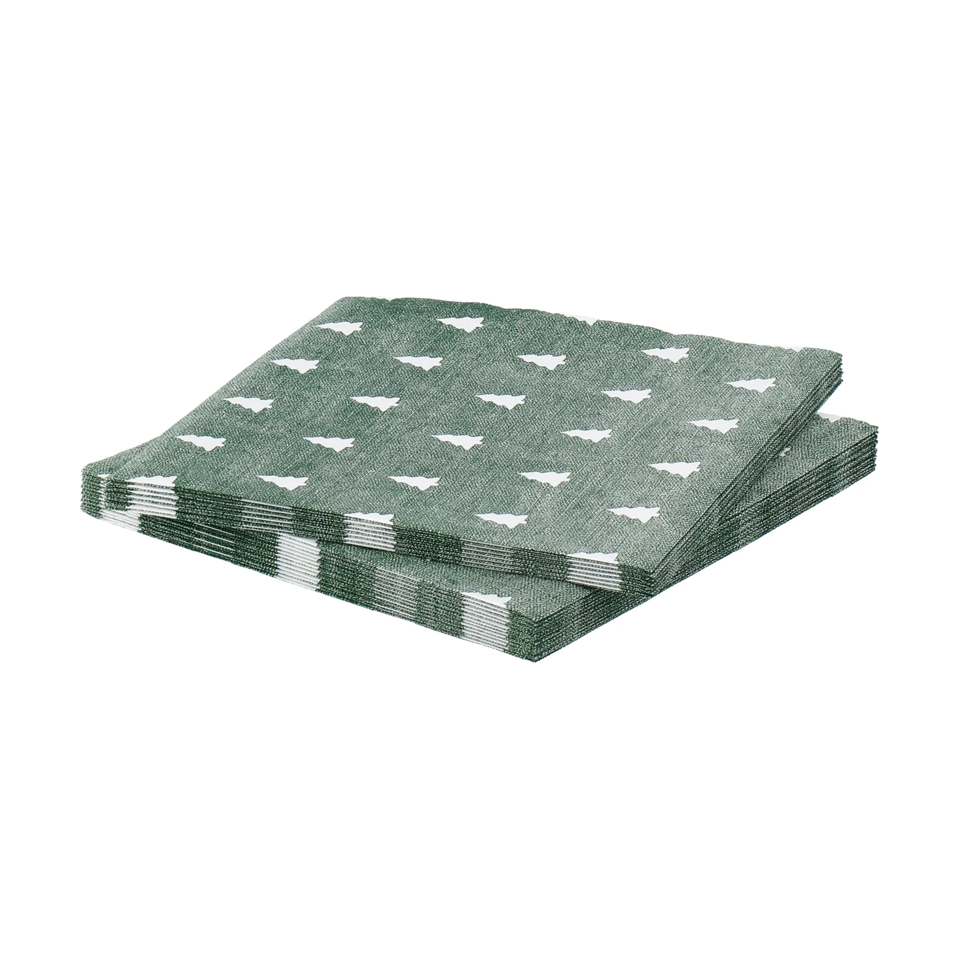 Linen trees 餐巾 33x33 cm 20-pack, 绿白色 Scandi Essentials