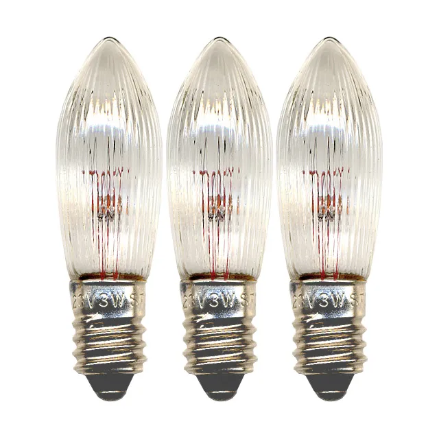 Lit light bulb E10 replacement 34V 三件套装 - 透明, 3W - Scandi Essentials